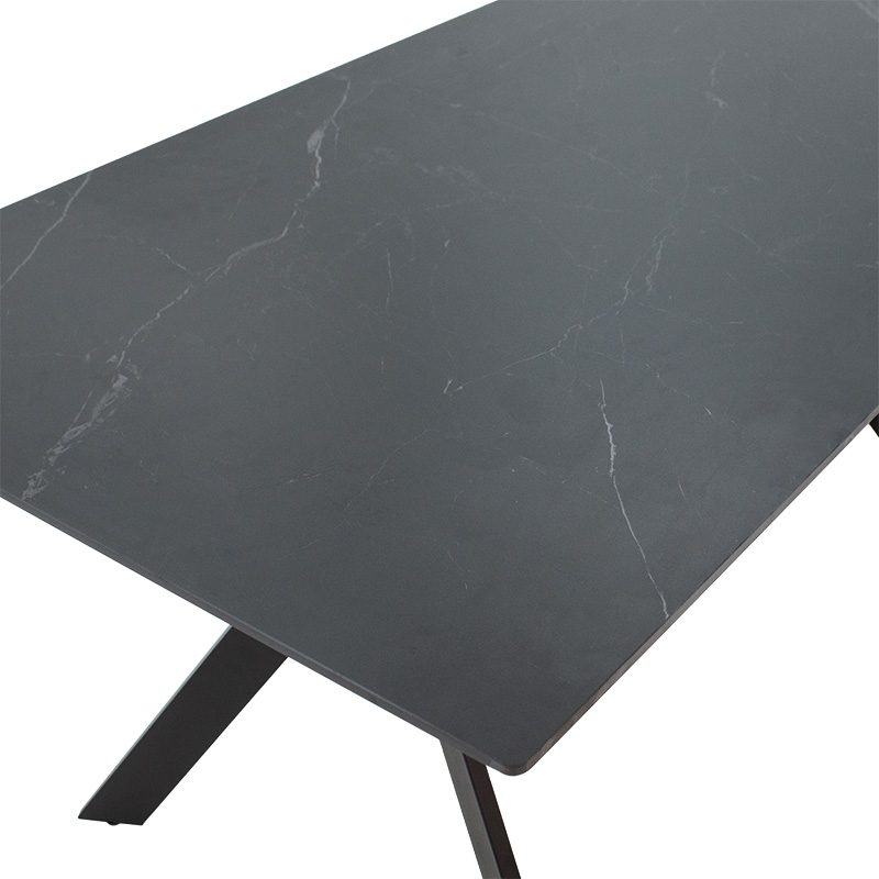 Τραπέζι Olivet pakoworld sintered stone μαύρο μαρμάρου-μαύρο 180x90x75εκ Τραπέζι Olivet pakoworld sintered stone μαύρο μαρμάρου-μαύρο 180x90x75εκ