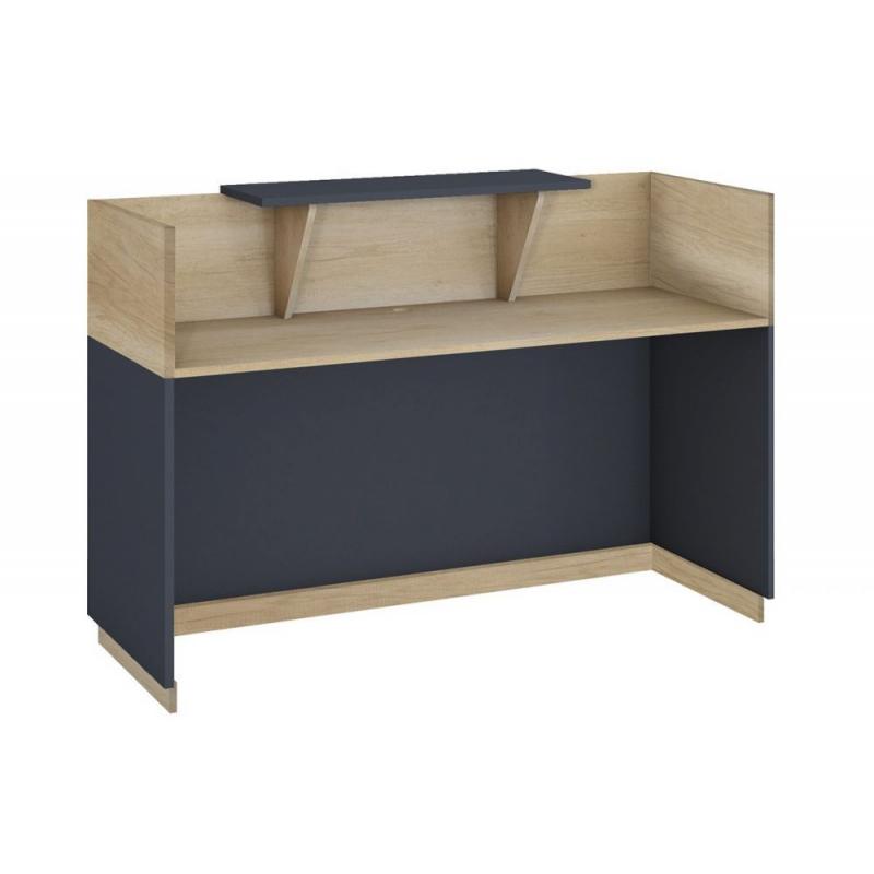 Γραφείο reception Lotus pakoworld σε χρώμα φυσικό - ανθρακί 180x70x110εκ Γραφείο reception Lotus pakoworld σε χρώμα φυσικό - ανθρακί 180x70x110εκ