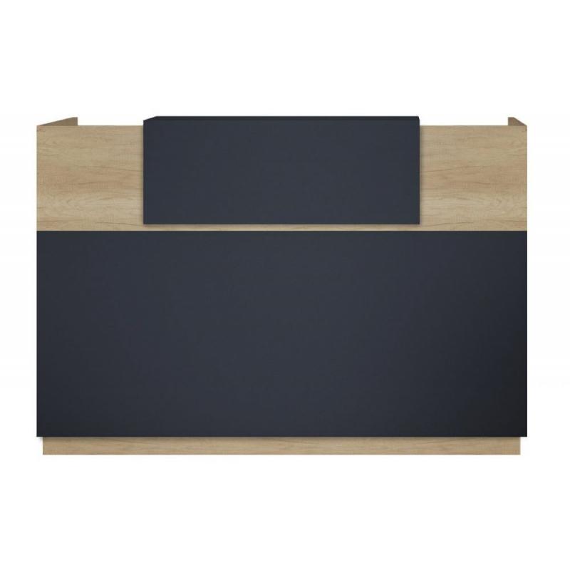 Γραφείο reception Lotus pakoworld σε χρώμα φυσικό - ανθρακί 180x70x110εκ Γραφείο reception Lotus pakoworld σε χρώμα φυσικό - ανθρακί 180x70x110εκ