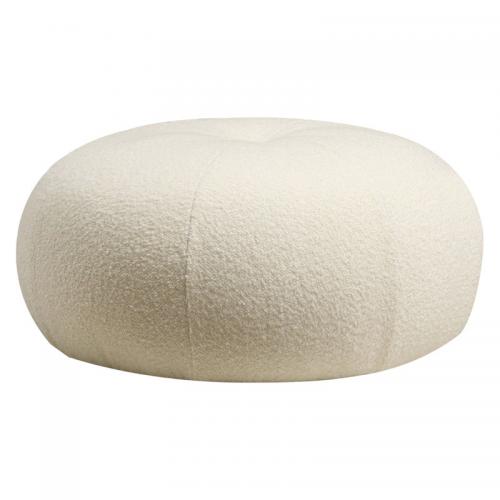 Πουφ PWF-0564 pakoworld ύφασμα cream Φ55x35εκ