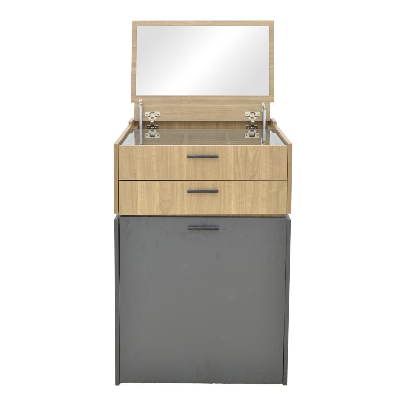 Τουαλέτα κρεβατοκάμαρας Sonlen pakoworld ανθρακί-sonoma 60x45x130εκ Τουαλέτα κρεβατοκάμαρας Sonlen pakoworld ανθρακί-sonoma 60x45x130εκ