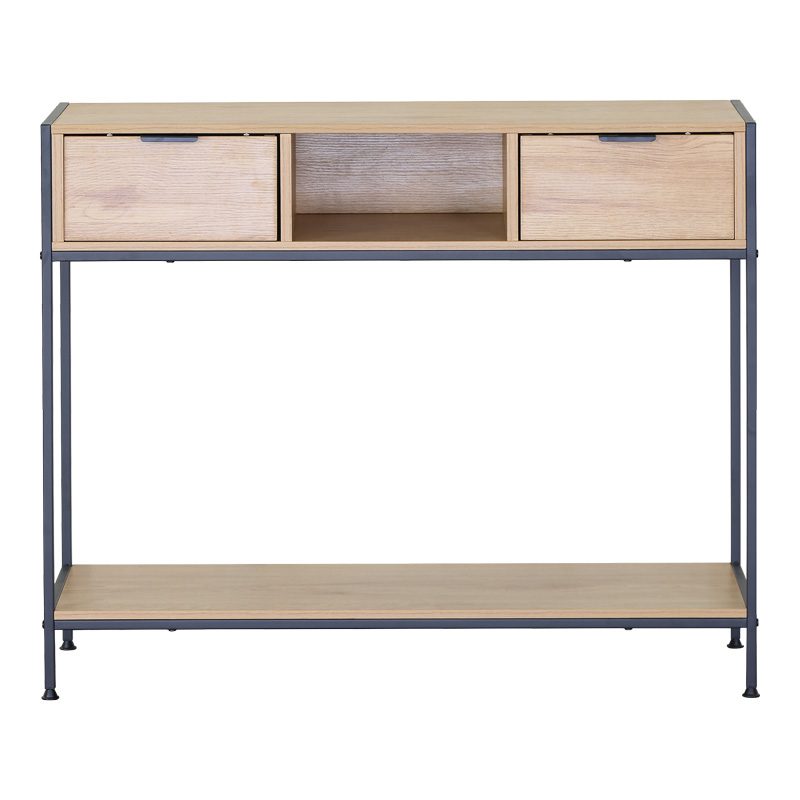 Κονσόλα Regando pakoworld σε oak απόχρωση με μαύρο μέταλλο 100x35x80εκ Κονσόλα Regando pakoworld σε oak απόχρωση με μαύρο μέταλλο 100x35x80εκ