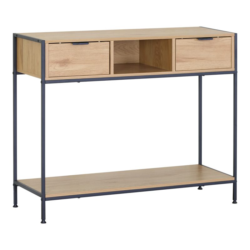 Κονσόλα Regando pakoworld σε oak απόχρωση με μαύρο μέταλλο 100x35x80εκ Κονσόλα Regando pakoworld σε oak απόχρωση με μαύρο μέταλλο 100x35x80εκ