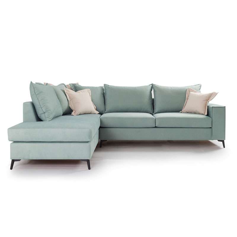 Γωνιακός καναπές δεξιά γωνία Romantic pakoworld ύφασμα Ciel-Cream 290x235x95εκ Γωνιακός καναπές δεξιά γωνία Romantic pakoworld ύφασμα Ciel-Cream 290x235x95εκ