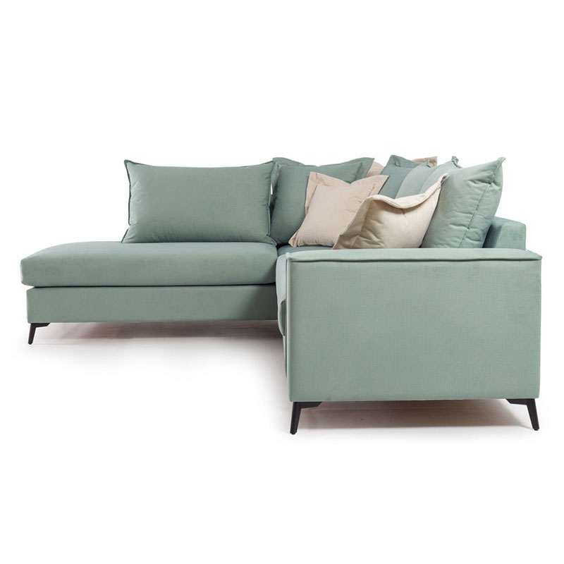 Γωνιακός καναπές δεξιά γωνία Romantic pakoworld ύφασμα Ciel-Cream 290x235x95εκ Γωνιακός καναπές δεξιά γωνία Romantic pakoworld ύφασμα Ciel-Cream 290x235x95εκ