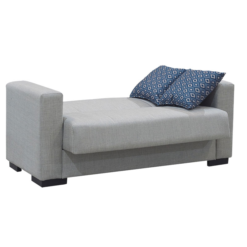 Kαναπές κρεβάτι Vox pakoworld 2θέσιος ύφασμα γκρι 148x77x80εκ