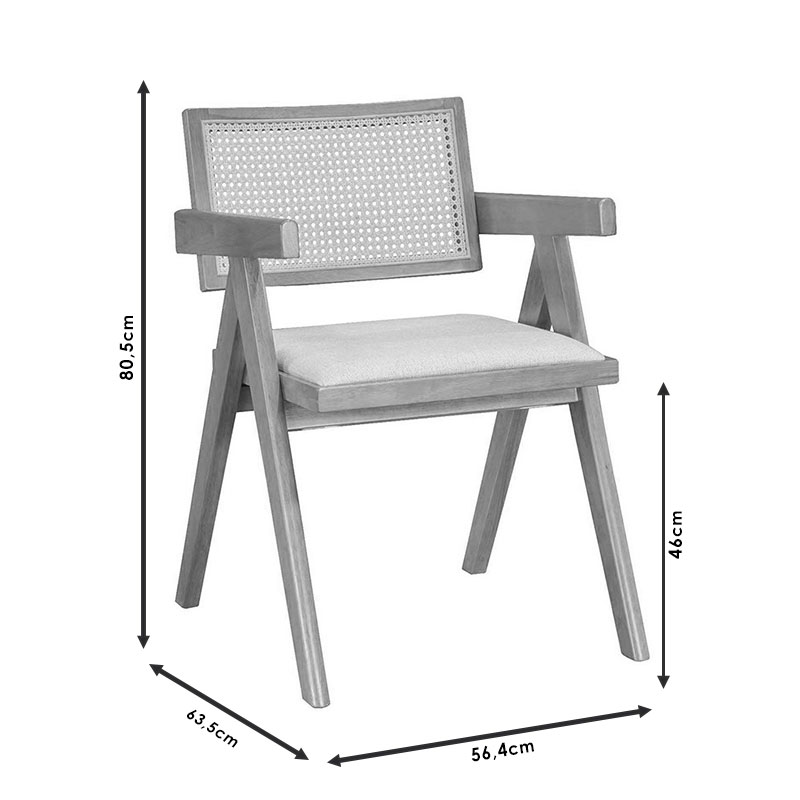 Πολυθρόνα Winslow pakoworld ξύλο rubberwood μαύρο-pvc rattan φυσικό-ύφασμα γκρι Πολυθρόνα Winslow pakoworld ξύλο rubberwood μαύρο-pvc rattan φυσικό-ύφασμα γκρι