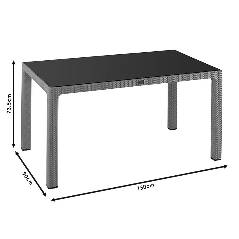 Τραπέζι Explore pakoworld με UV protection PP καφέ 150x90x73.5εκ Τραπέζι Explore pakoworld με UV protection PP καφέ 150x90x73.5εκ