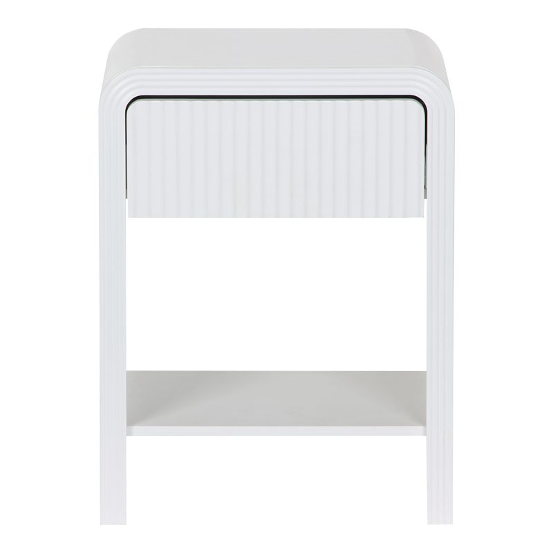 Κομοδίνο Zeplen pakoworld MDF σε λευκή απόχρωση 40x30x53εκ Κομοδίνο Zeplen pakoworld MDF σε λευκή απόχρωση 40x30x53εκ
