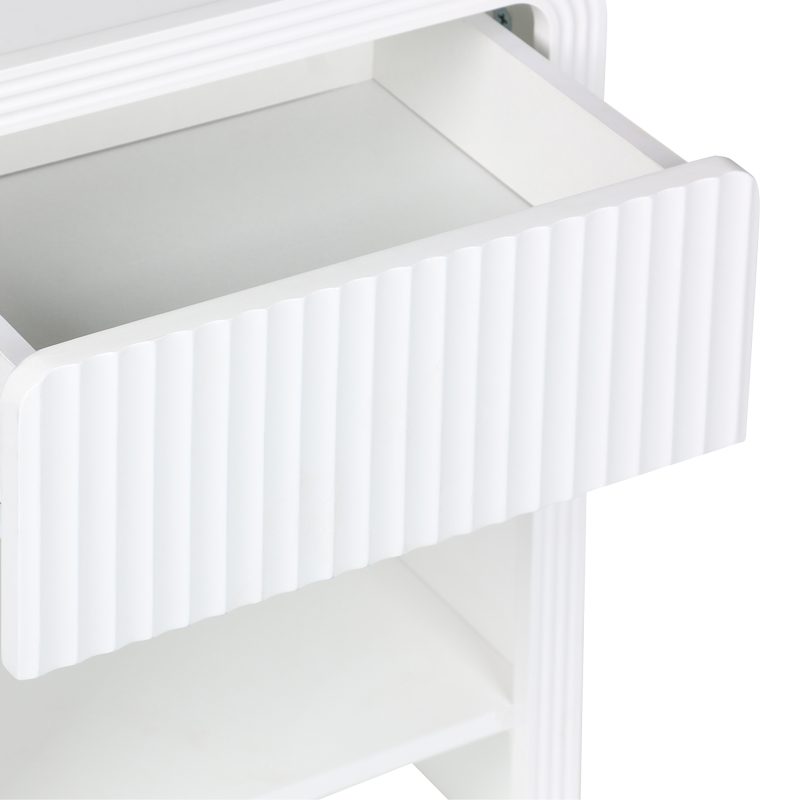 Κομοδίνο Zeplen pakoworld MDF σε λευκή απόχρωση 40x30x53εκ Κομοδίνο Zeplen pakoworld MDF σε λευκή απόχρωση 40x30x53εκ