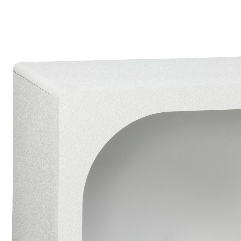 Μπουφές Emersi pakoworld με ράφια mdf σε λευκή απόχρωση 164x34x76εκ