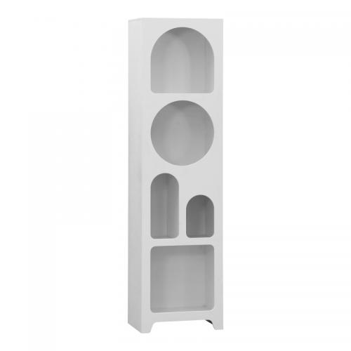 Βιβλιοθήκη Emersi pakoworld mdf σε λευκή απόχρωση 48x35x180εκ