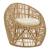 Πολυθρόνα Boria Inart φυσικό ξύλο με μαξιλάρι 70x72x74εκ