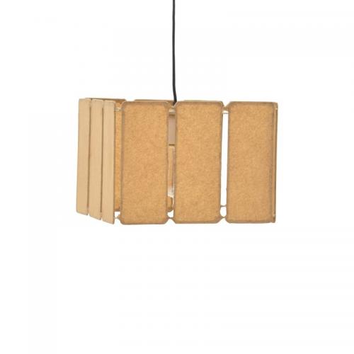 Φωτιστικό οροφής Boxfo Inart καφέ press papier-μέταλλο 32x32x123εκ