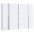 Ντουλάπα ρούχων Verzo pakoworld τετράφυλλη λευκό μελαμίνης 270.5x61.5x210.5εκ