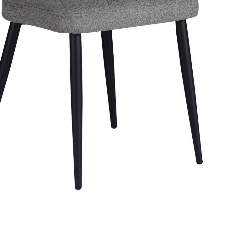 Καρέκλα Vika pakoworld γκρι-μπλε ύφασμα-πόδι μαύρο μέταλλο 48x58x90εκ