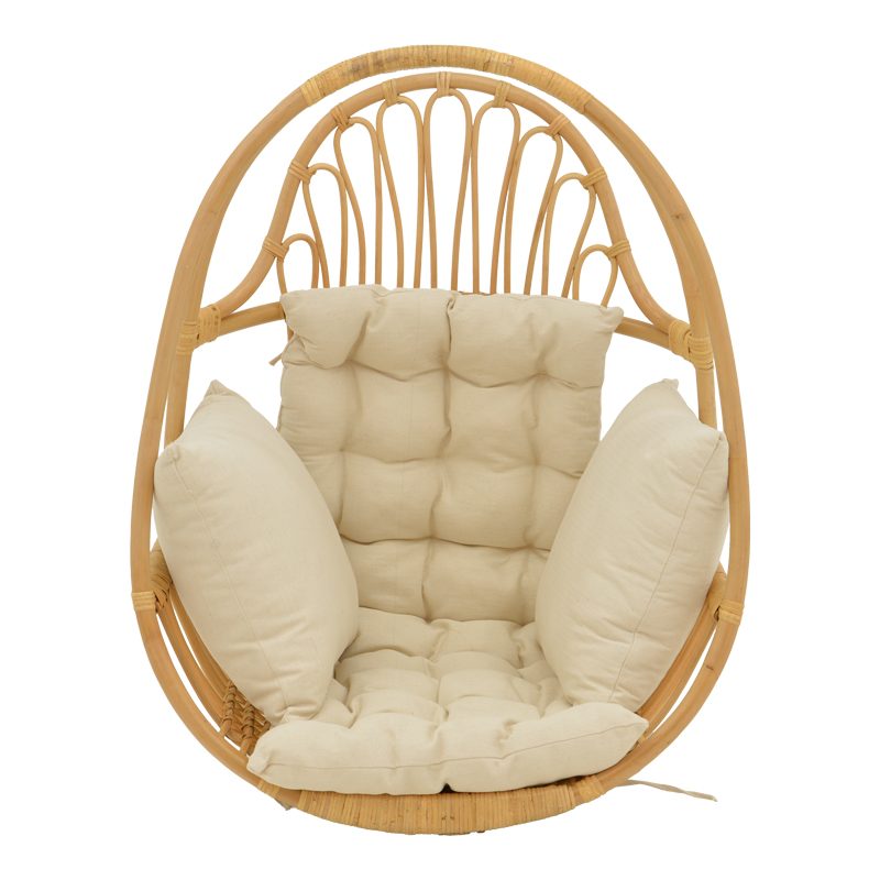 Κρεμαστή κούνια Jorg pakoworld φυσικό rattan-κρεμ μαξιλάρι 80x59x105εκ Κρεμαστή κούνια Jorg pakoworld φυσικό rattan-κρεμ μαξιλάρι 80x59x105εκ
