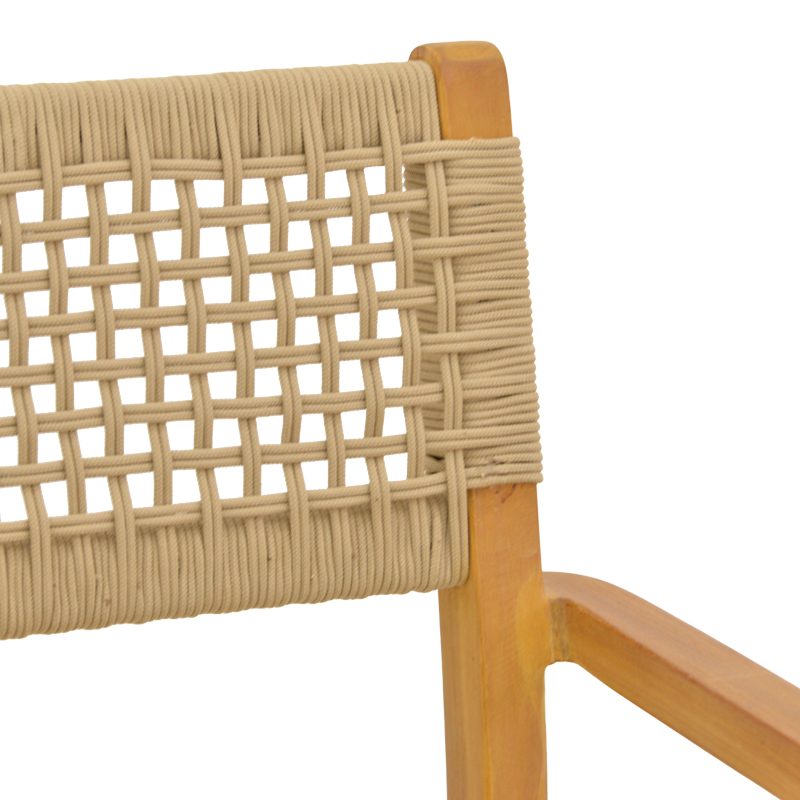Πολυθρόνα Lengan pakoworld σκελετός teak ξύλο σε φυσική απόχρωση-μπεζ σχοινί 54x52x80εκ Πολυθρόνα Lengan pakoworld σκελετός teak ξύλο σε φυσική απόχρωση-μπεζ σχοινί 54x52x80εκ