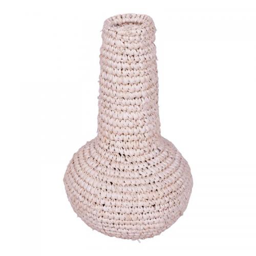 Βάζο Sannery Inart sisal σε φυσική απόχρωση Φ18x30εκ