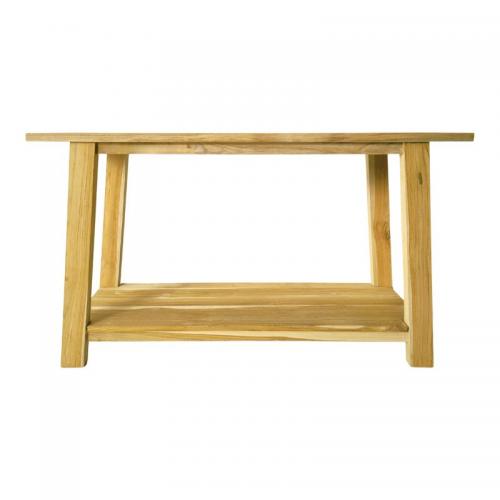 Κονσόλα Decoza pakoworld teak ξύλο σε φυσική απόχρωση 140x40x80εκ