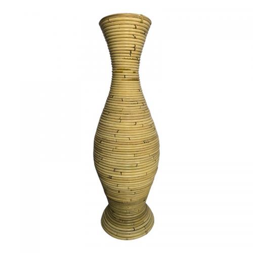 Βάζο Virnia Inart pe rattan σε φυσική απόχρωση Φ40x70εκ