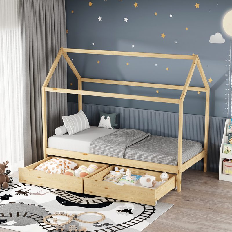 Παιδικό κρεβάτι Mellin τ.Montessori με 2 συρτάρια pakoworld ξύλο πεύκου σε φυσική απόχρωση 90x190εκ Παιδικό κρεβάτι Mellin τ.Montessori με 2 συρτάρια pakoworld ξύλο πεύκου σε φυσική απόχρωση 90x190εκ