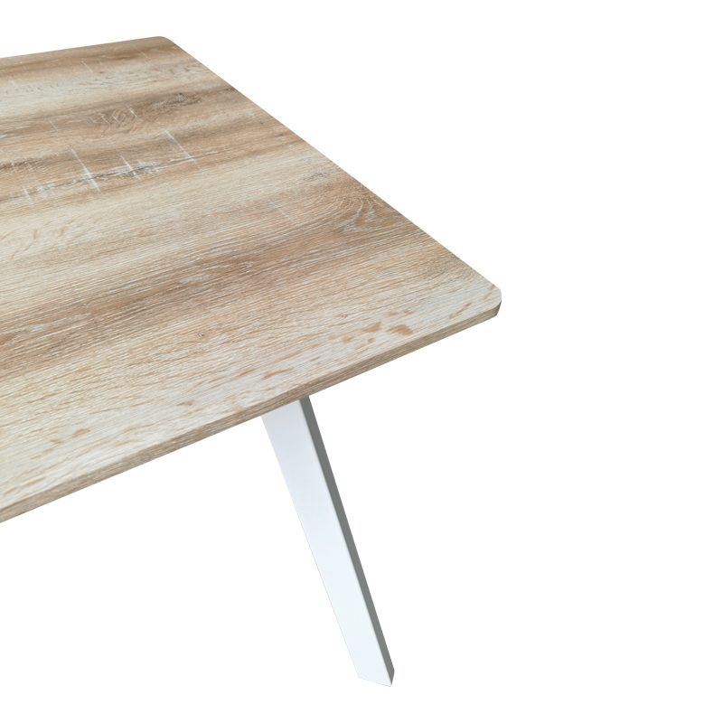 Τραπέζι Squaro pakoworld sonoma mdf με λευκά μεταλλικά πόδια 80x80x75εκ Τραπέζι Squaro pakoworld sonoma mdf με λευκά μεταλλικά πόδια 80x80x75εκ