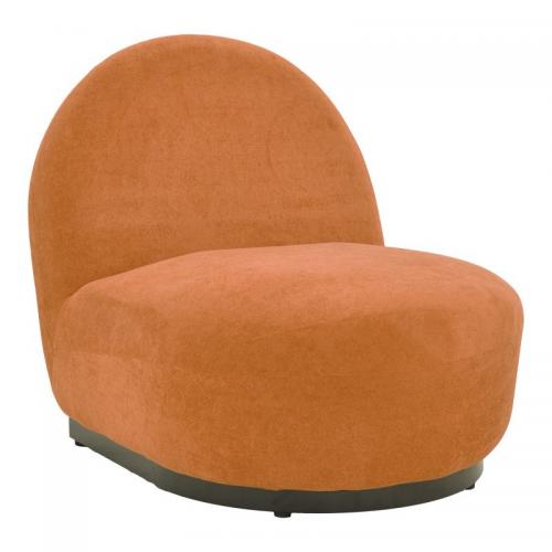 Πολυθρόνα περιστρεφόμενη Zenny pakoworld υφασμα terracotta 64x85x68εκ