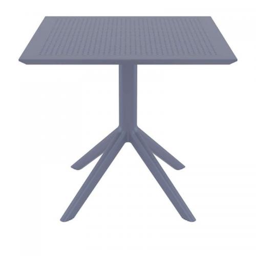 SKY DARK GREY 80X80X74εκ. ΤΡΑΠΕΖΙ ΠΟΛ/ΝΙΟΥ