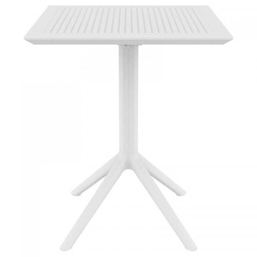 SKY WHITE 60Χ60X74εκ. ΤΡΑΠΕΖΙ ΠΤΥΣ/ΝΟ ΠΟΛ/ΝΙΟΥ