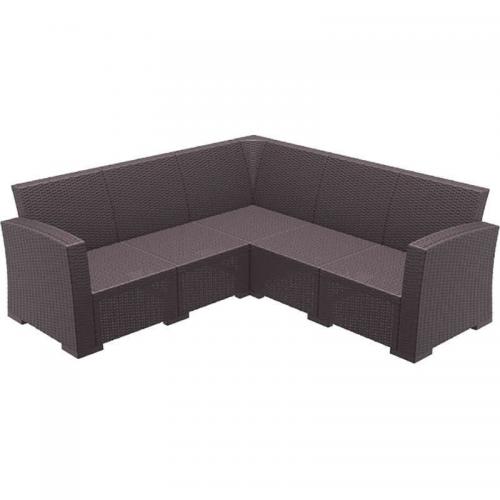 MONACO BROWN ΓΩΝΙΑ ΠΟΛ/ΝΙΟΥ 207Χ207Χ79εκ.