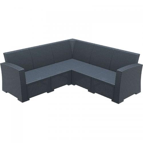 MONACO DARK GREY ΓΩΝΙΑ ΠΟΛ/ΝΙΟΥ 207Χ207Χ79εκ.