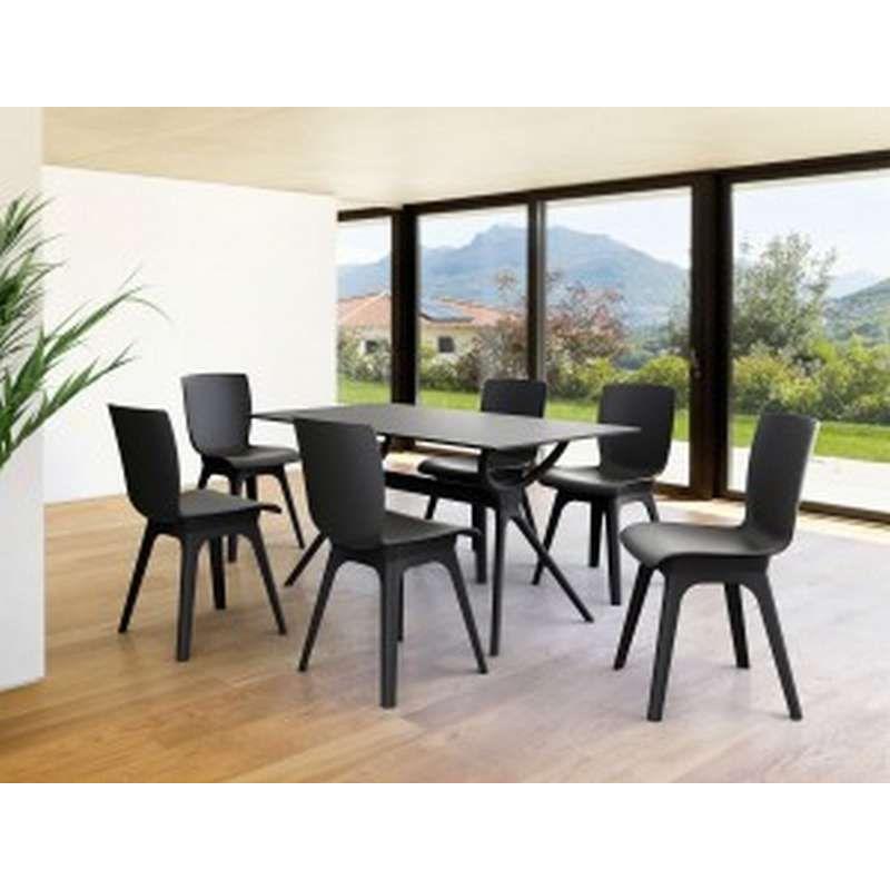 AIR ΤΡΑΠΕΖΙ 140Χ80Χ74εκ. BLACK LAMINATE 12mm AIR ΤΡΑΠΕΖΙ 140Χ80Χ74εκ. BLACK LAMINATE 12mm