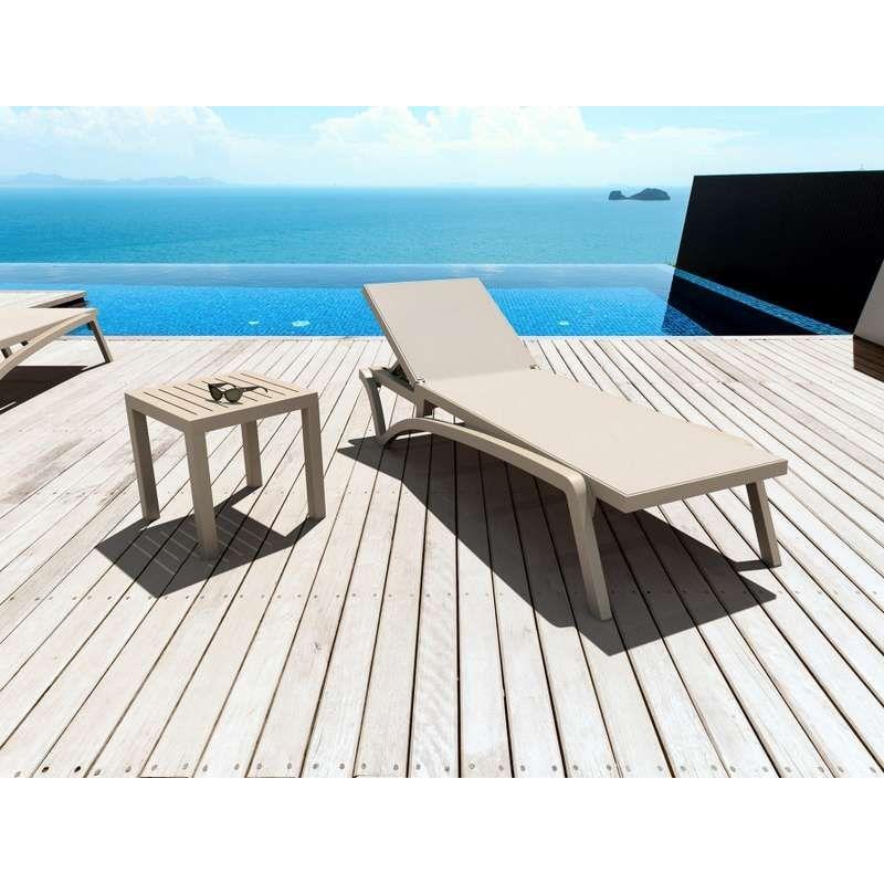 PACIFIC ΞΑΠΛΩΣΤΡΑ TAUPE/TAUPE ΠΟΛ/ΝΙΟΥ 193X68X35εκ.