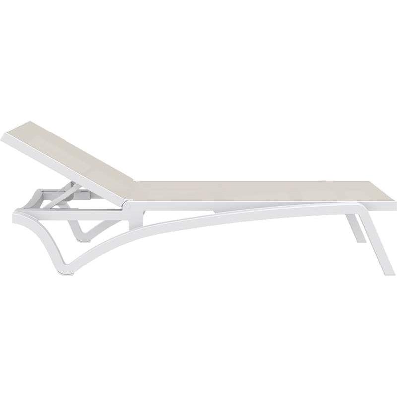 PACIFIC ΞΑΠΛΩΣΤΡΑ WHITE/TAUPE ΠΟΛ/ΝΙΟΥ 193X68X35εκ. PACIFIC ΞΑΠΛΩΣΤΡΑ WHITE/TAUPE ΠΟΛ/ΝΙΟΥ 193X68X35εκ.