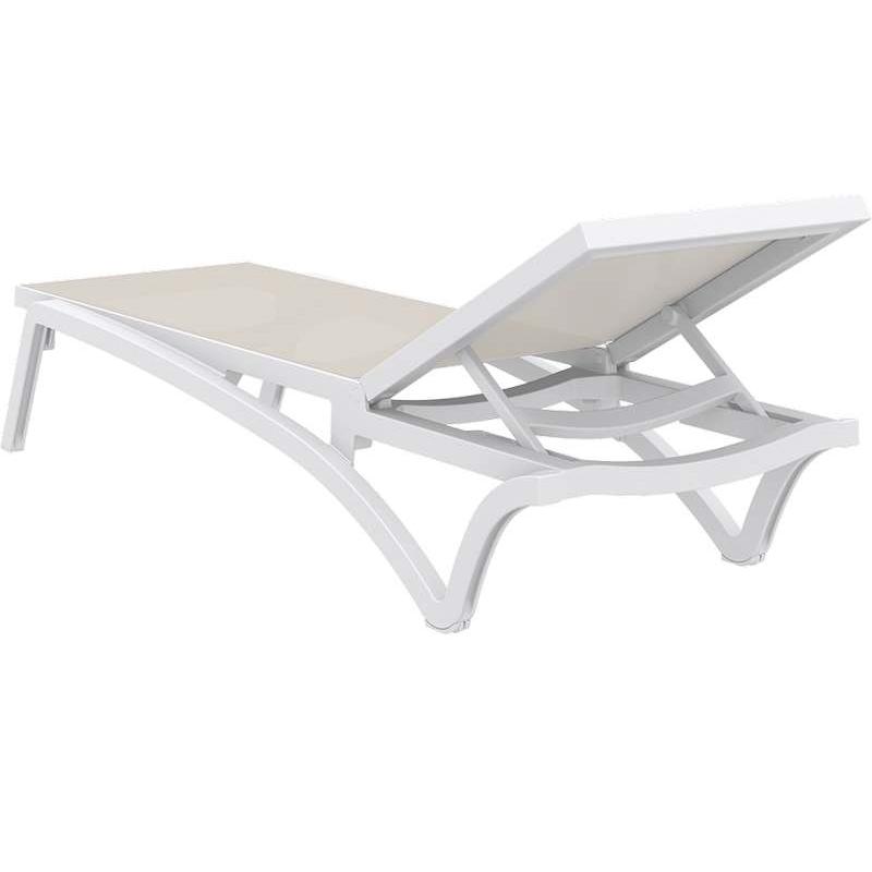 PACIFIC ΞΑΠΛΩΣΤΡΑ WHITE/TAUPE ΠΟΛ/ΝΙΟΥ 193X68X35εκ. PACIFIC ΞΑΠΛΩΣΤΡΑ WHITE/TAUPE ΠΟΛ/ΝΙΟΥ 193X68X35εκ.
