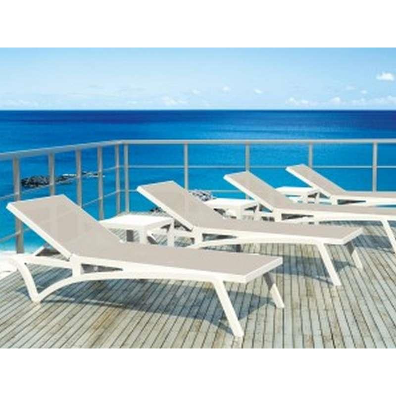 PACIFIC ΞΑΠΛΩΣΤΡΑ WHITE/TAUPE ΠΟΛ/ΝΙΟΥ 193X68X35εκ. PACIFIC ΞΑΠΛΩΣΤΡΑ WHITE/TAUPE ΠΟΛ/ΝΙΟΥ 193X68X35εκ.
