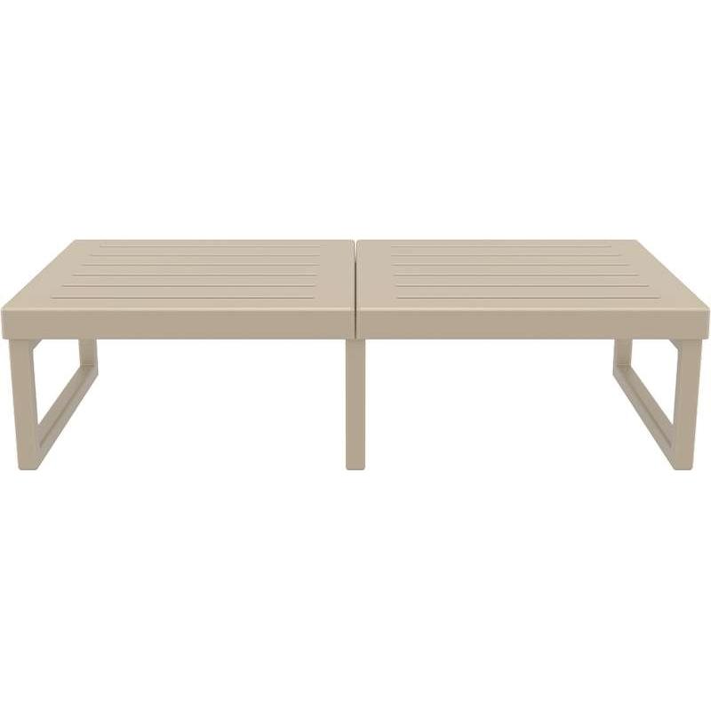 MYKONOS ΤΡΑΠΕΖΙ TAUPE 130X65X33εκ. ΠΟΛ/ΝΙΟΥ