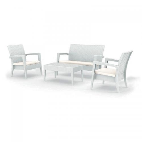 MIAMI SET WHITE ΜΕ ΜΑΞ.(1ΚΑΝ.+2ΠΟΛ+ΤΡΑΠ.92Χ53εκ.)ΠΟΛ/ΝΙΟΥ