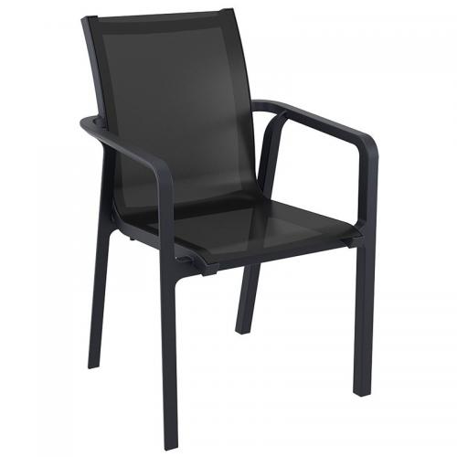 PACIFIC ΠΟΛΥΘΡΟΝΑ BLACK/BLACK ΠΟΛ/ΝΙΟΥ 57X62X90εκ.