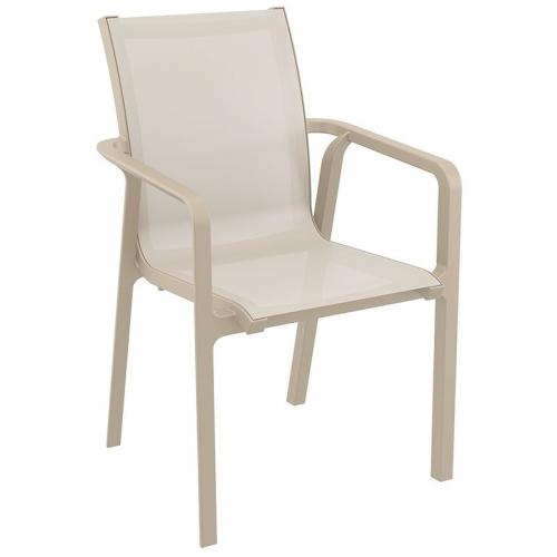 PACIFIC ΠΟΛΥΘΡΟΝΑ TAUPE/TAUPE ΠΟΛ/ΝΙΟΥ 57X62X90εκ.