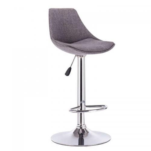 Σκαμπό Μπάρ 2τμχ Bar88 Grey Ύφασμα 38x46x105εκ.