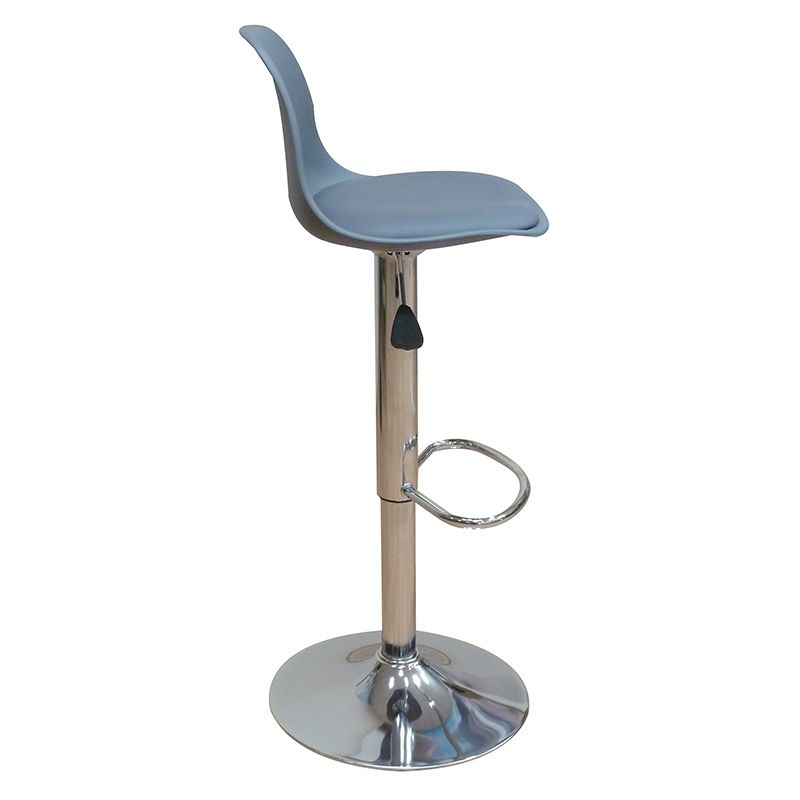 Σκαμπό Μπάρ 2τμχ Bar92 Grey Pu/Pp 37x33x102εκ.