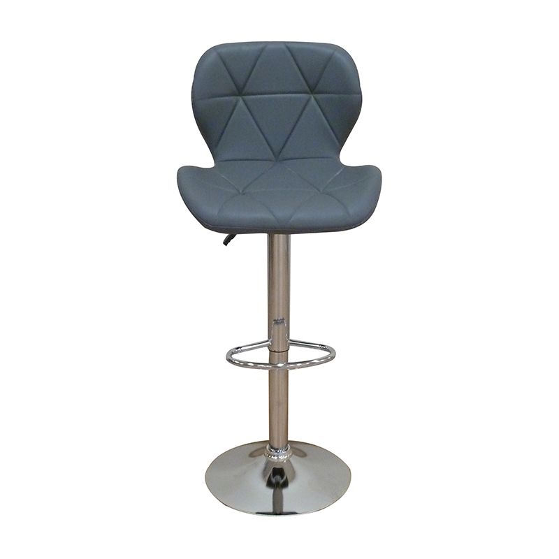 Σκαμπό Μπάρ 2τμχ Bar91 Grey Pu 48x49x109εκ.