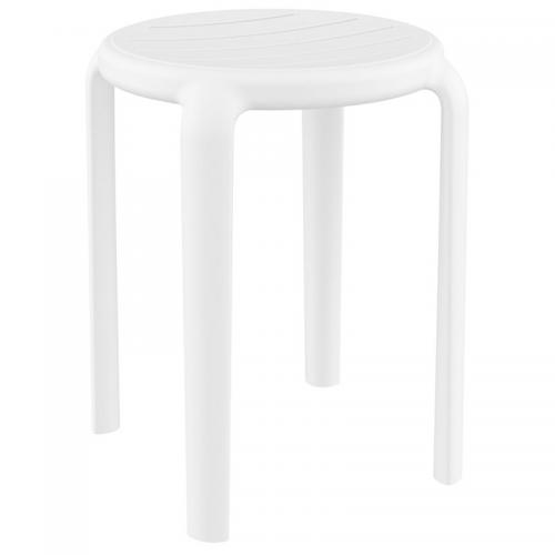 TOM 45εκ. ΣΚΑΜΠΟ WHITE ΠΟΛ/ΝΙΟΥ 34X34X45εκ.