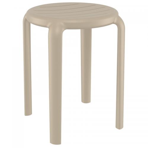 TOM 45εκ. ΣΚΑΜΠΟ TAUPE ΠΟΛ/ΝΙΟΥ 34X34X45εκ.