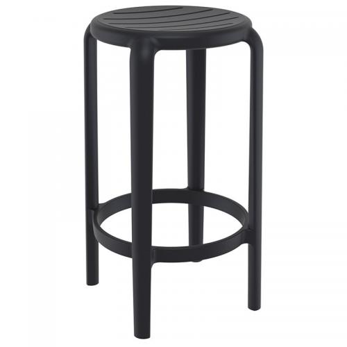 TOM 65εκ. ΣΚΑΜΠΟ BLACK ΠΟΛ/ΝΙΟΥ 36X36X65εκ.