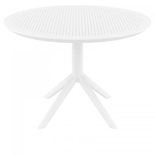 SKY WHITE Φ105X74εκ. ΤΡΑΠΕΖΙ ΠΟΛ/ΝΙΟΥ