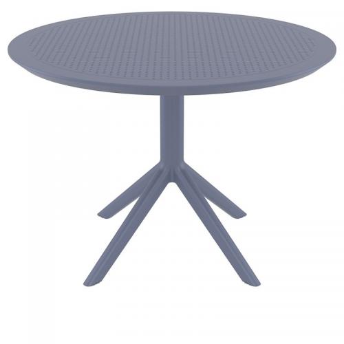SKY DARK GREY Φ105X74εκ. ΤΡΑΠΕΖΙ ΠΟΛ/ΝΙΟΥ