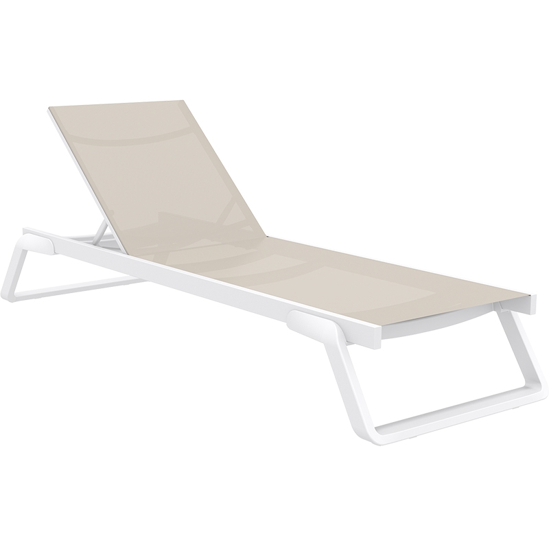 TROPIC ΞΑΠΛΩΣΤΡΑ WHITE/TAUPE ΑΛΟΥΜ-ΠΟΛ/ΝΙΟΥ 210X72X31εκ. TROPIC ΞΑΠΛΩΣΤΡΑ WHITE/TAUPE ΑΛΟΥΜ-ΠΟΛ/ΝΙΟΥ 210X72X31εκ.